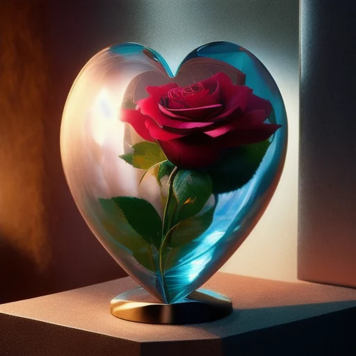2635076600-A beautiful girl inside heart shaped glass heart with a rose inside, a hologram, by Raymond Teague Cowern, still from alita, mar.webp